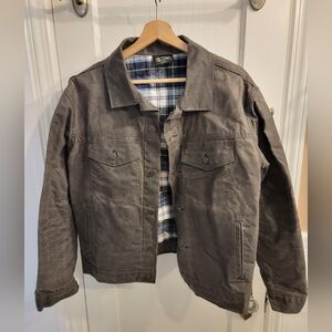 Vermont flannel waxed canvas jacket size small
